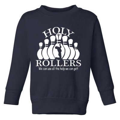 Holy Rollers Matching Bowling Team Toddler Sweatshirt