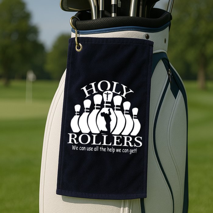 Holy Rollers Matching Bowling Team Golf Towel