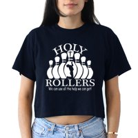 Holy Rollers Matching Bowling Team Crop Top