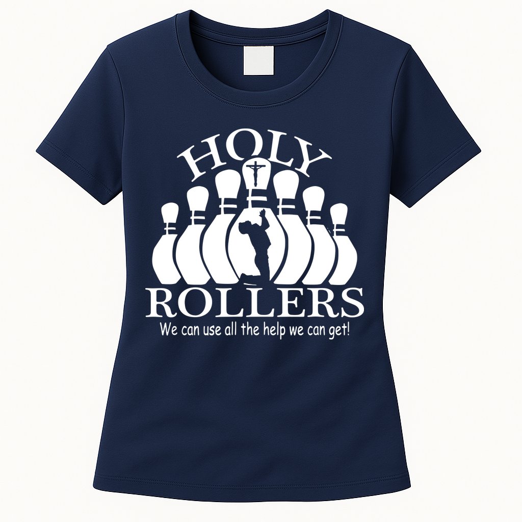 Holy Rollers Matching Bowling Team Womens T-Shirt