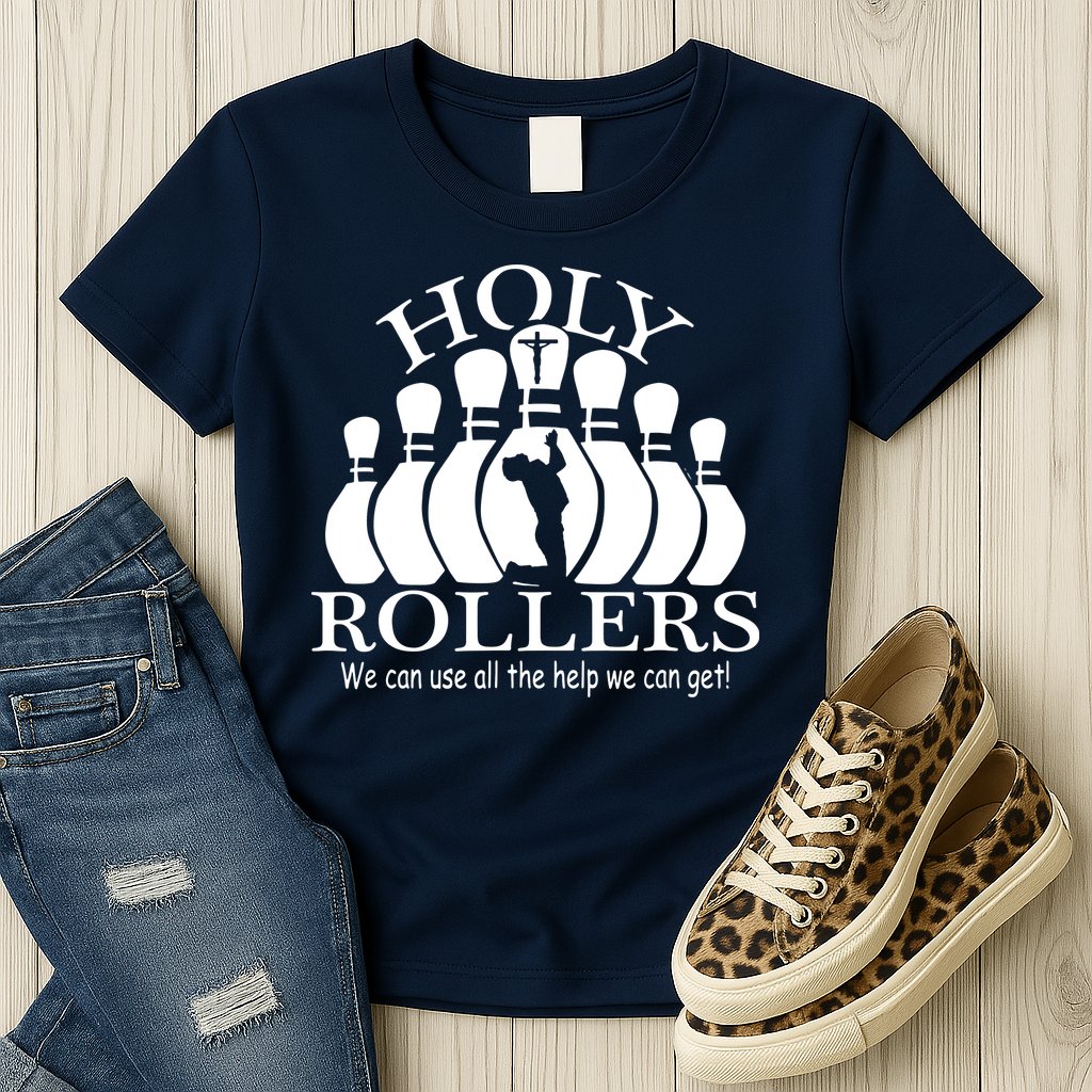 Holy Rollers Matching Bowling Team Womens T-Shirt