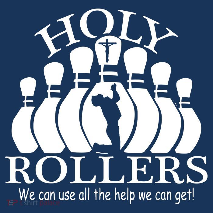 Holy Rollers Matching Bowling Team Women's V-Neck T-Shirt