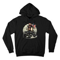 Hotdog Riding Monster Truck 4th Of July Usa Flag Hoodie