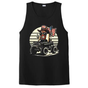 Hotdog Riding Monster Truck 4th Of July Usa Flag PosiCharge Competitor Tank