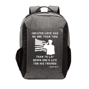 Honor Remember Memorial Military American Flag / Bible Verse Funny Gift Vector Backpack