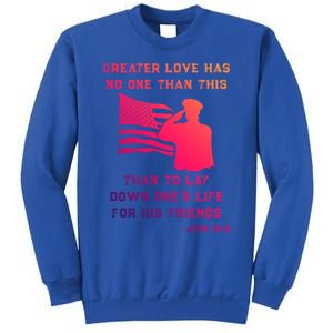 Honor Remember Memorial Military American Flag / Bible Verse Cute Gift Sweatshirt