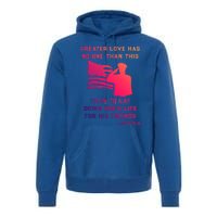 Honor Remember Memorial Military American Flag / Bible Verse Cute Gift Premium Hoodie