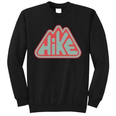 Hike! Retro Minimalist Mountain Hiking Sweatshirt