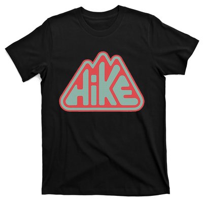 Hike! Retro Minimalist Mountain Hiking T-Shirt