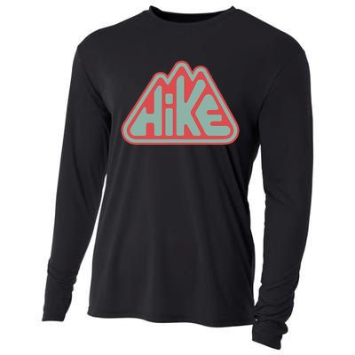 Hike! Retro Minimalist Mountain Hiking Cooling Performance Long Sleeve Crew