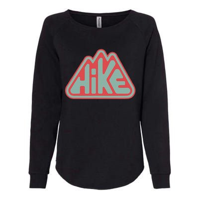 Hike! Retro Minimalist Mountain Hiking Womens California Wash Sweatshirt