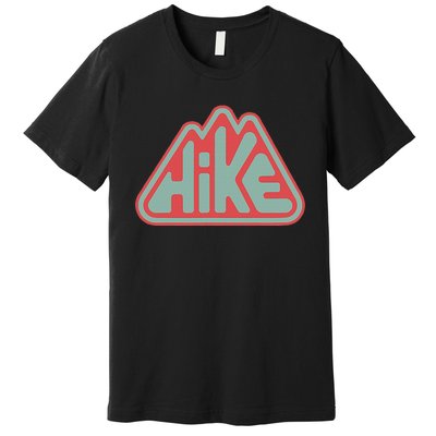 Hike! Retro Minimalist Mountain Hiking Premium T-Shirt