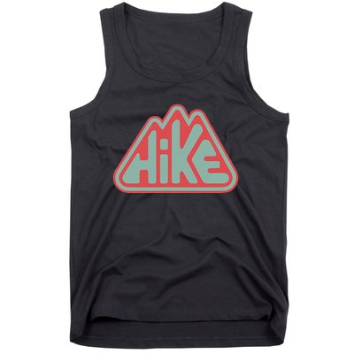 Hike! Retro Minimalist Mountain Hiking Tank Top