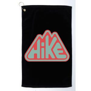 Hike! Retro Minimalist Mountain Hiking Platinum Collection Golf Towel