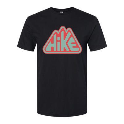 Hike! Retro Minimalist Mountain Hiking Softstyle CVC T-Shirt