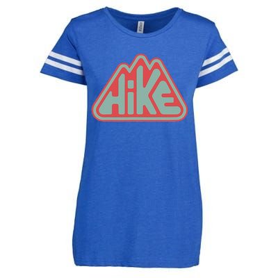 Hike! Retro Minimalist Mountain Hiking Enza Ladies Jersey Football T-Shirt