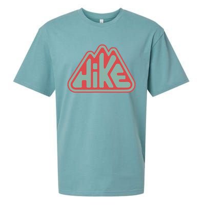 Hike! Retro Minimalist Mountain Hiking Sueded Cloud Jersey T-Shirt