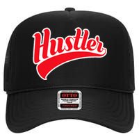 Hustler Red Money Lover Hustling Entrepreneur Hustle High Crown Mesh Back Trucker Hat