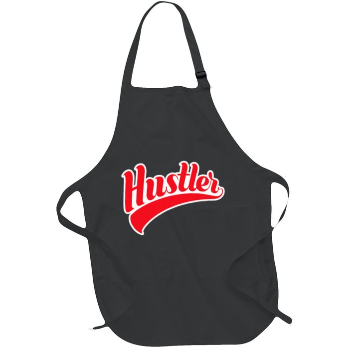 Hustler Red Money Lover Hustling Entrepreneur Hustle Full-Length Apron With Pockets