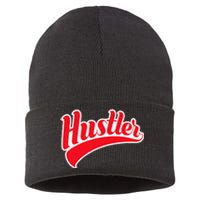 Hustler Red Money Lover Hustling Entrepreneur Hustle Sustainable Knit Beanie