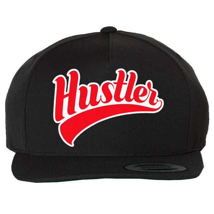 Hustler Red Money Lover Hustling Entrepreneur Hustle Wool Snapback Cap