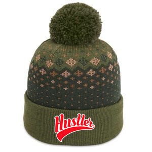 Hustler Red Money Lover Hustling Entrepreneur Hustle The Baniff Cuffed Pom Beanie