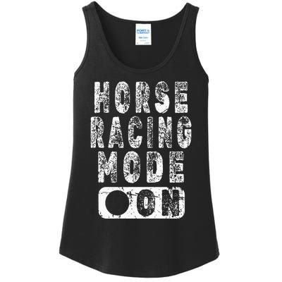 Horse Racing Mode On Equestrian Lover Ladies Essential Tank