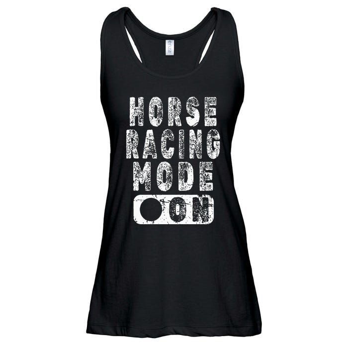 Horse Racing Mode On Equestrian Lover Ladies Essential Flowy Tank