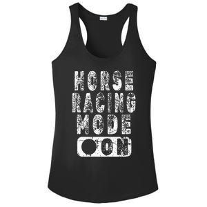 Horse Racing Mode On Equestrian Lover Ladies PosiCharge Competitor Racerback Tank