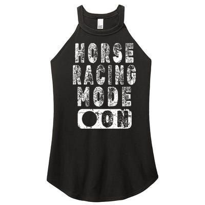 Horse Racing Mode On Equestrian Lover Women's Perfect Tri Rocker Tank