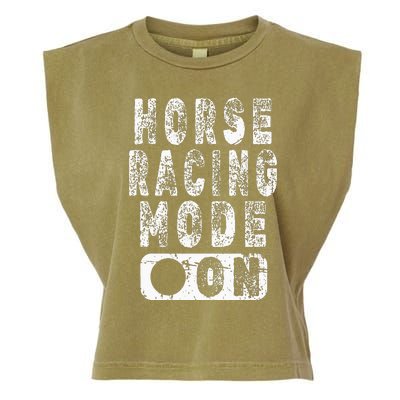 Horse Racing Mode On Equestrian Lover Garment-Dyed Women's Muscle Tee