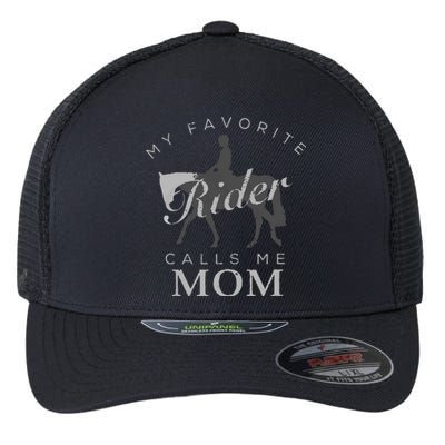 Horse Riding Mom And Son Daughter Flexfit Unipanel Trucker Cap