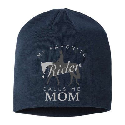 Horse Riding Mom And Son Daughter Sustainable Beanie