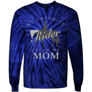 Horse Riding Mom And Son Daughter Tie-Dye Long Sleeve Shirt