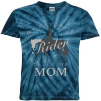 Horse Riding Mom And Son Daughter Kids Tie-Dye T-Shirt