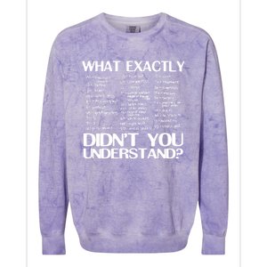 Health Rn Medicine What Exactly Didnt You Understand Gift Colorblast Crewneck Sweatshirt