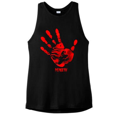 Hand Red MMIW Ladies PosiCharge Tri-Blend Wicking Tank