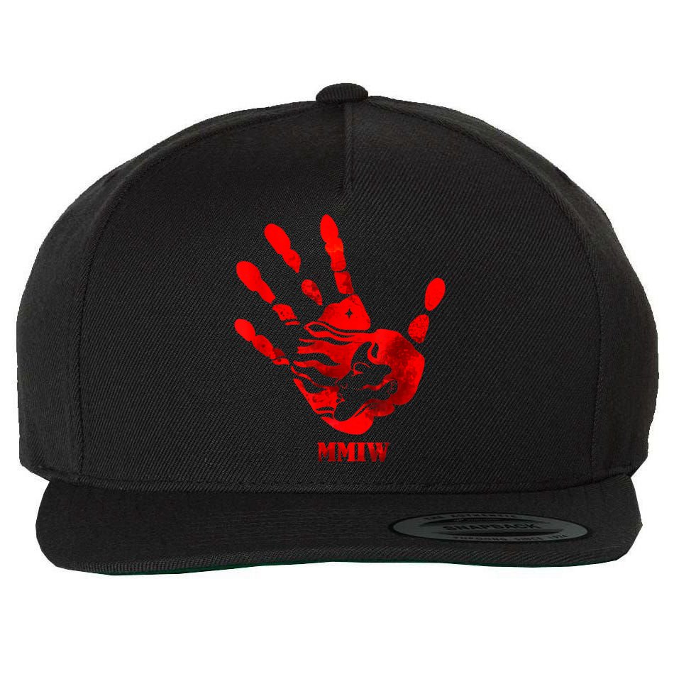 Hand Red MMIW Wool Snapback Cap