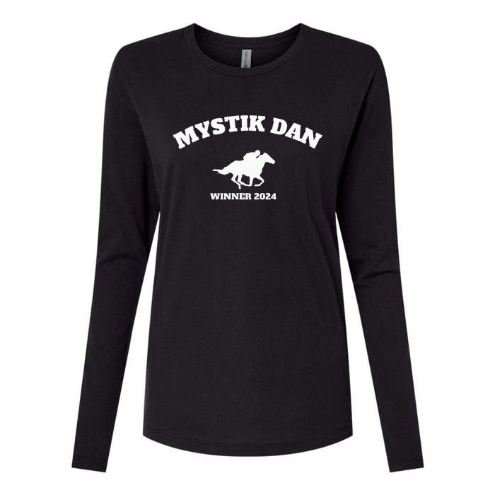 Horse Racing Mystik Dan Winner 2024 Womens Cotton Relaxed Long Sleeve T-Shirt