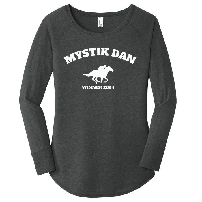 Horse Racing Mystik Dan Winner 2024 Women's Perfect Tri Tunic Long Sleeve Shirt