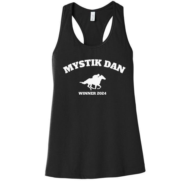 Horse Racing Mystik Dan Winner 2024 Women's Racerback Tank