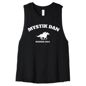 Horse Racing Mystik Dan Winner 2024 Women's Racerback Cropped Tank