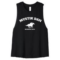 Horse Racing Mystik Dan Winner 2024 Women's Racerback Cropped Tank