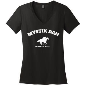 Horse Racing Mystik Dan Winner 2024 Women's V-Neck T-Shirt