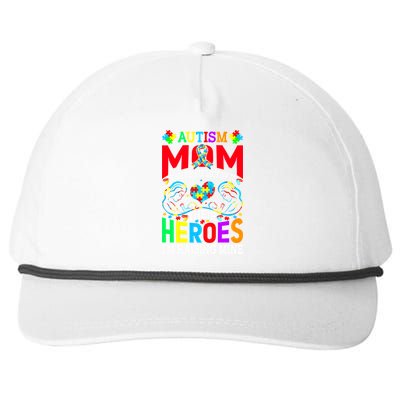 Hero Raising Mine Autism Awareness Autism Mom Gift Snapback Five-Panel Rope Hat