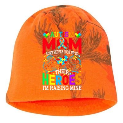 Hero Raising Mine Autism Awareness Autism Mom Gift Kati - Camo Knit Beanie