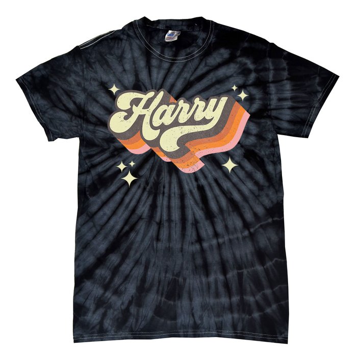 Harry Retro Male First Name Personalized 70s Tie-Dye T-Shirt