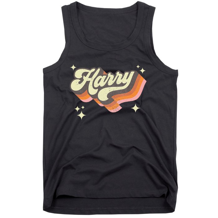 Harry Retro Male First Name Personalized 70s Tank Top