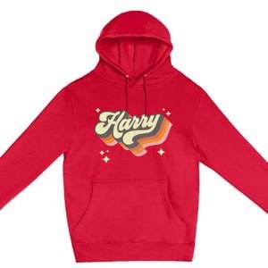 Harry Retro Male First Name Personalized 70s Premium Pullover Hoodie