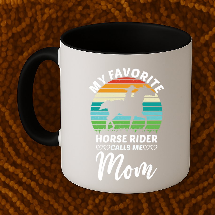 Horseback Riding Mum My Favorite Horse Rider Calls Me Mom Gift Mug